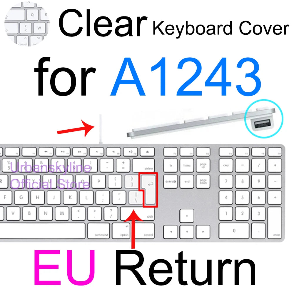 Keyboard Cover for iMac Magic A2449 A2450 A2520 A1644 A1843 A1314 A1243 Bluetooth Silicone Protector Skin Case for Apple G6