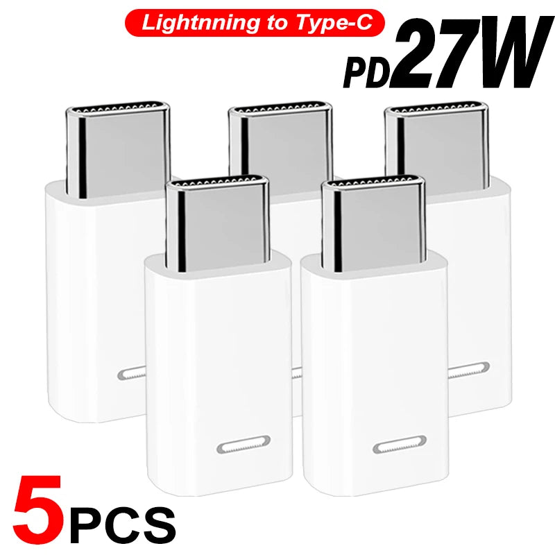 5-1Pcs Lightnning Female To Type C Male Adapter for iPhone 17 16 15 Samsung USB C Charging Converters IOS To Type C Converter