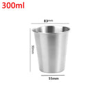 200/300/400/500ml Stainless Steel Beer Cups Household Office Metal Water Drinks Coffee Tumbler Tea Milk Mugs Kitchen Drinkware