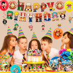117 Pcs One Piece Party Supplies-One Piece Party Banner Balloons Cake Topper Plates Etc One Piece Birthday Party Decorations