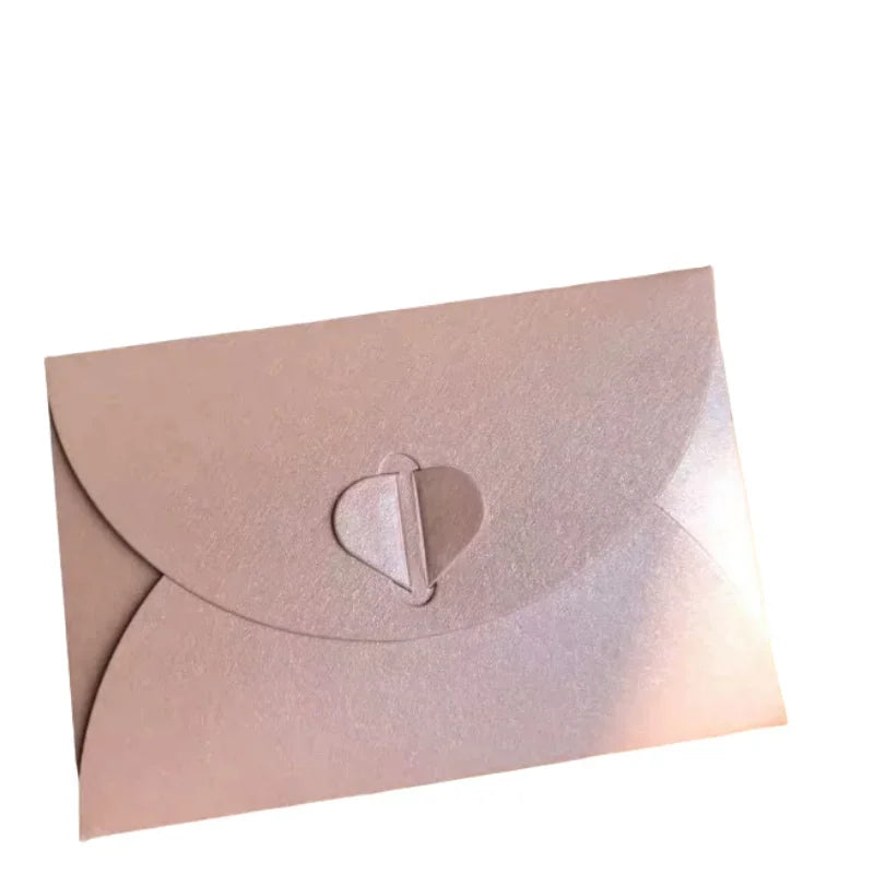 20pcs Colored pearlescent Envelope Thick Cardboard Small Foldable DIY Paper Envelopes Self Locking Buckle Letter Gift Card Cover