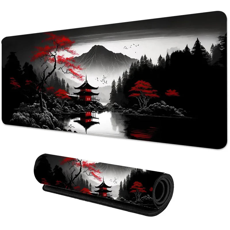 Sakura Scenery Mouse Pad Large Anti-Slip Rubber Gaming MousePad Durable Thick Seam Edge Suitable for Office and Gaming Desk Mats