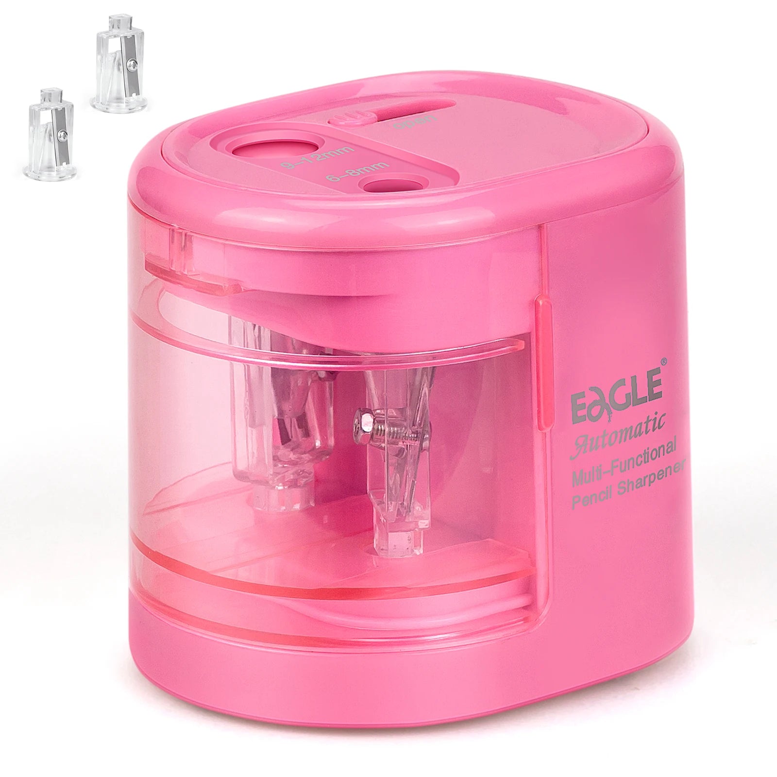 Eagle Auto Pencil Sharpener, Battery or USB Operated, Dual Holes, Dual Blades,  Portable,Office,School Supplies Stationery