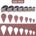 7Pcs Leather Die Cutter Hollow Punching Tool Cutting Mold Punching Die Set for Handmade DIY Leather Craft 20/25/30/35/40/45/50mm