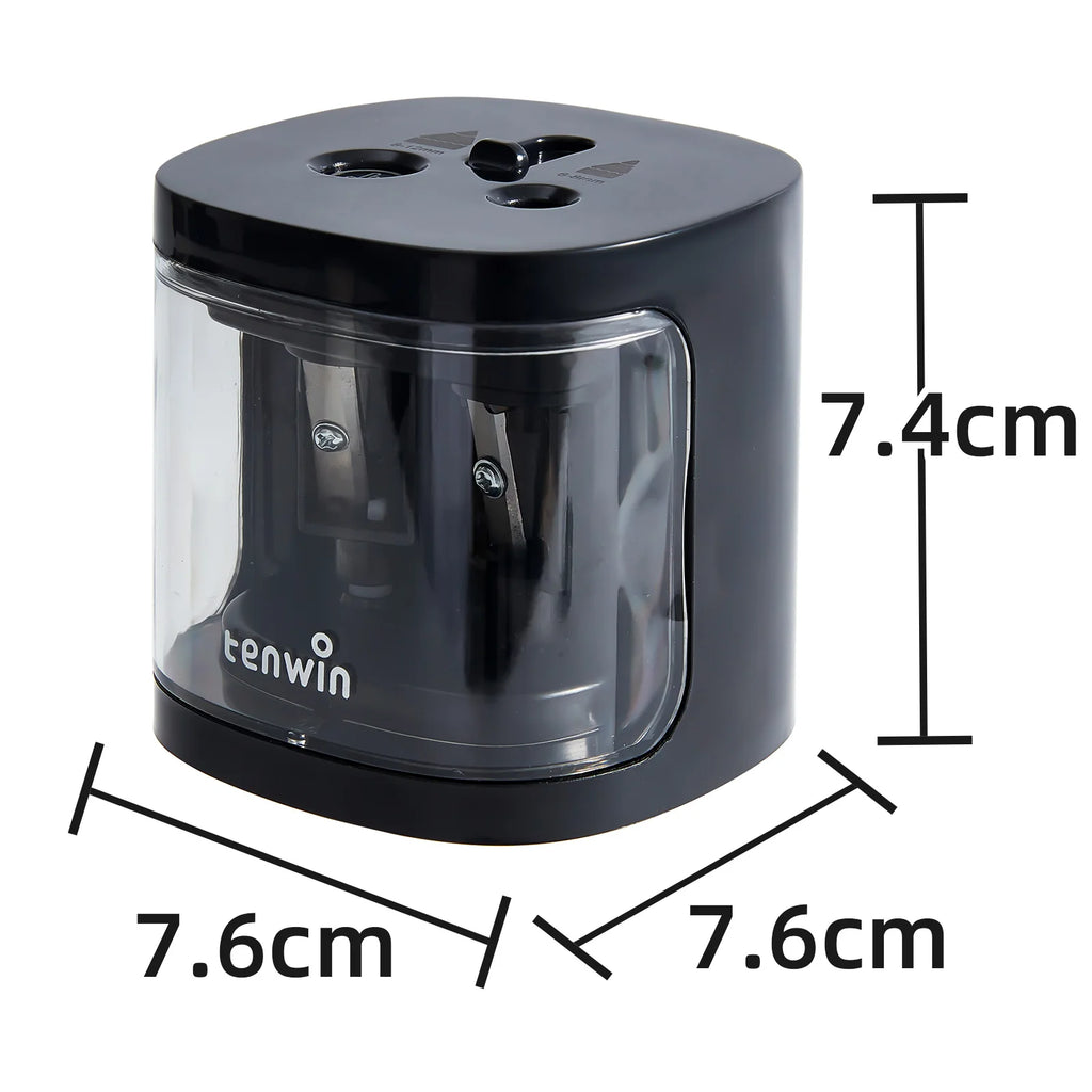 Tenwin Automatic Electric Pencil Sharpener  mini Usb Dual power Sharpener supply School Students Stationery for 6-12mm pencil