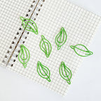 20 pcs/lot green Paper Clips Cute leaves-Shaped Stainless Steel Paper Clips book mark for Office School Supplies