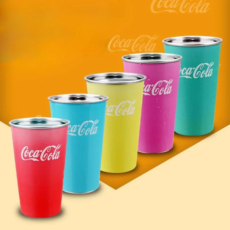 470ml Portable Aluminum Mug-CocaCola Cups ColorChanges When Cool Perfect for Cold Sensation Outdoor Camping Beer Cold DrinksCup