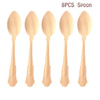 Kraft Paper Themed Party Disposable Tableware Set Paper Plates Cups Straw Napkins Party Birthday Wedding Carnival Supplies Decor