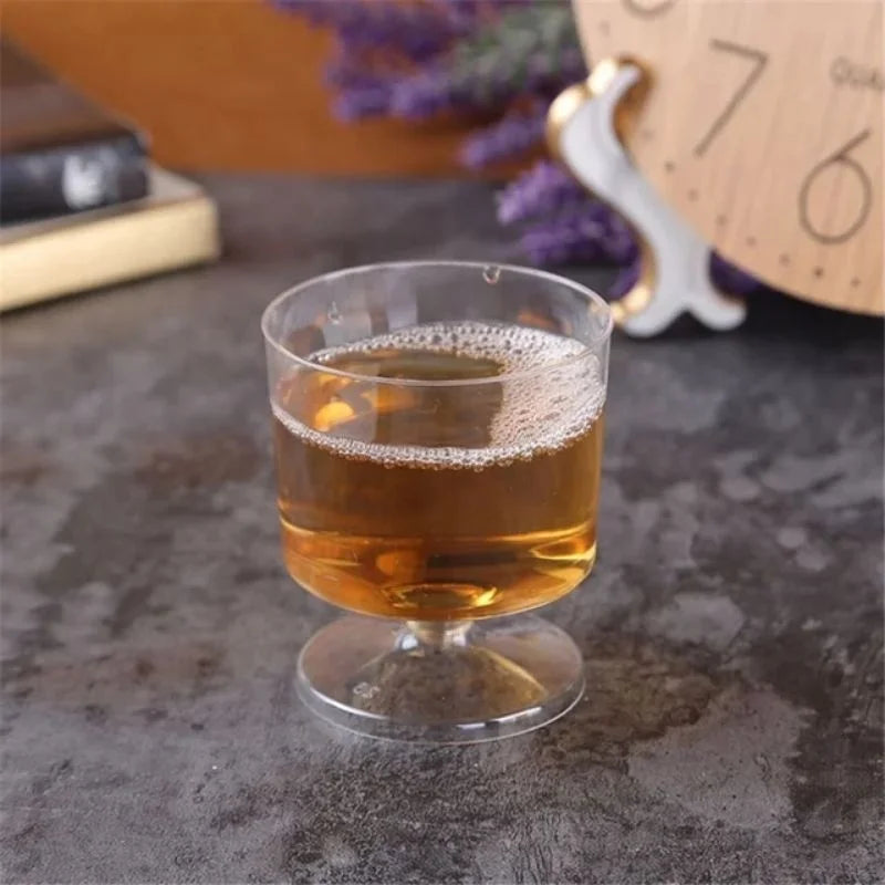 20pcs Disposable Dessert Cups Jelly Yogurt Cake Plastic Cup Transparent Baking Tools Food Container Party Decorative Tableware