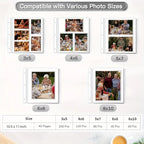 1 Linen Album  3-Ring Scrapbook Album Holds 8x10 5x7 4x6 Photos DIY Album Perfect Gift for Family Weddings and Adventures