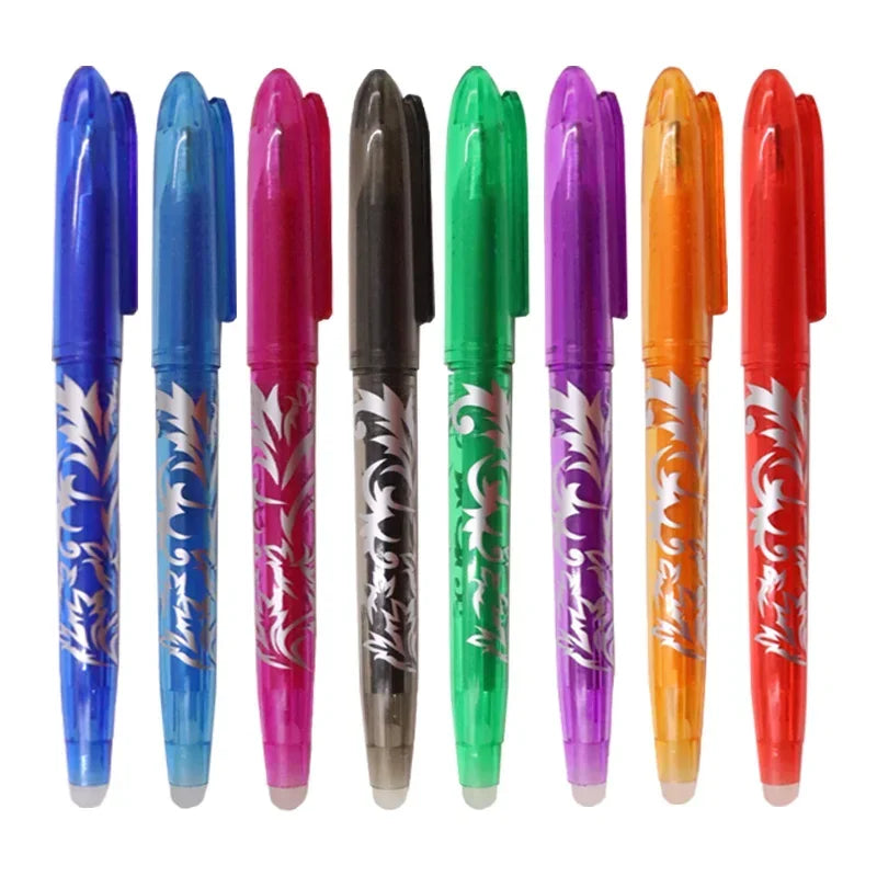8/4pcs Erasable Gel Pen  Multi-Color0.5mm Tip Painting Writing Drawing School Black Blue Red Pink Orange Green Purple Light Blue