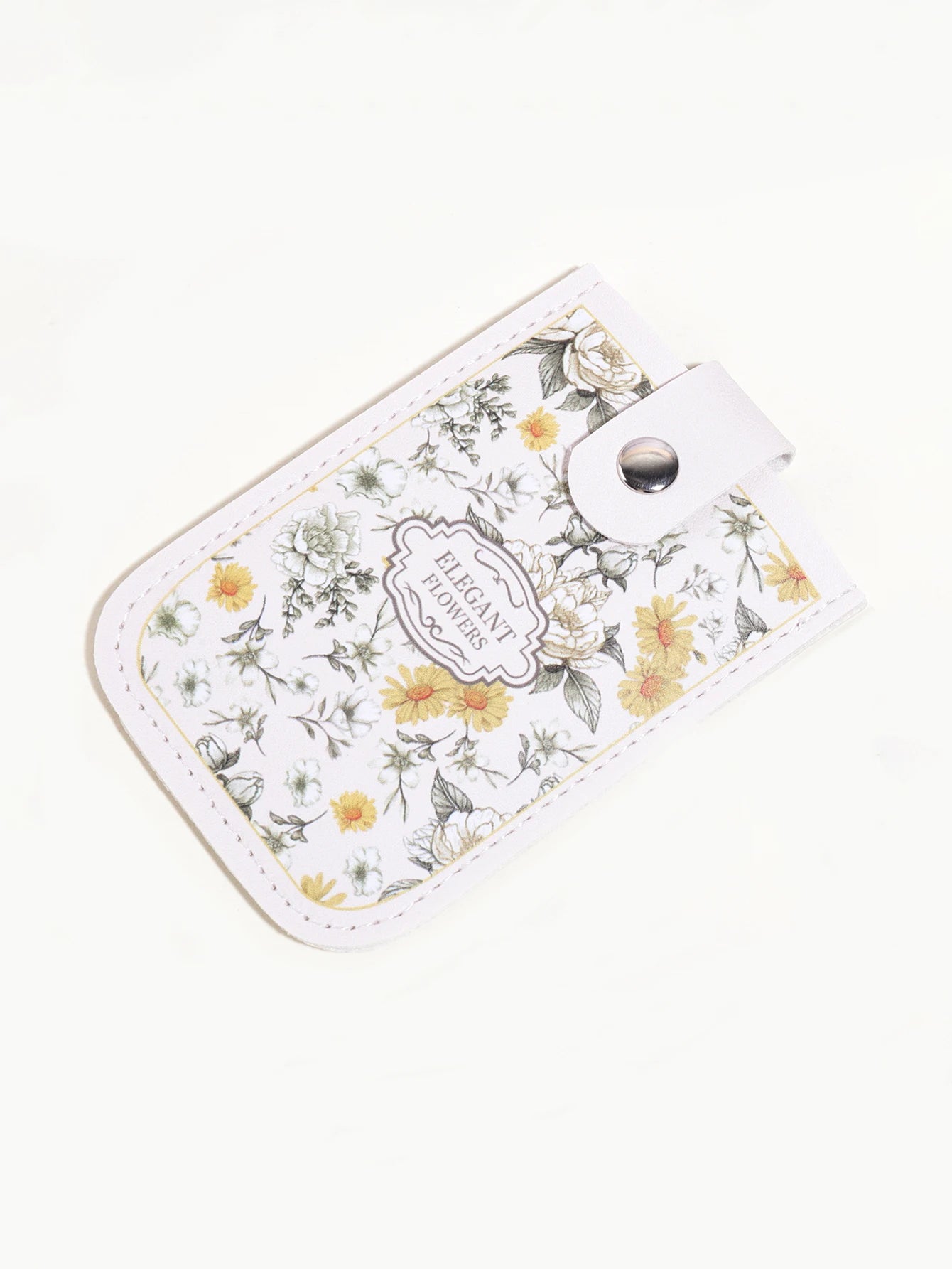 1PC Oil Painting Floral Pattern Card Holder,Pull-Out Multi-Card Slots,Suitable for ID Cards,Bank Cards, Business CardsStorage