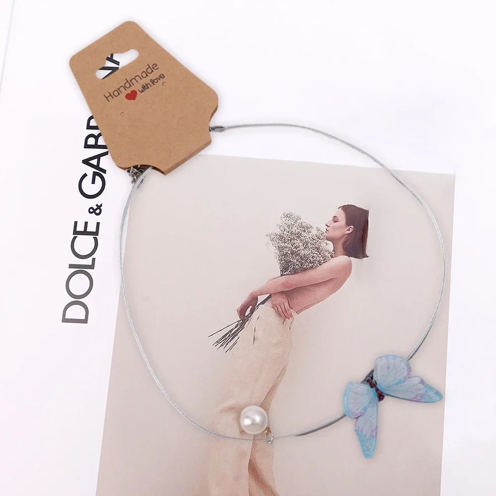 Jewelry Display Card Price Tag Foldable Kraft Paper Card For Necklace Bracelet Headband Hairband Hanging Label Packing Holder