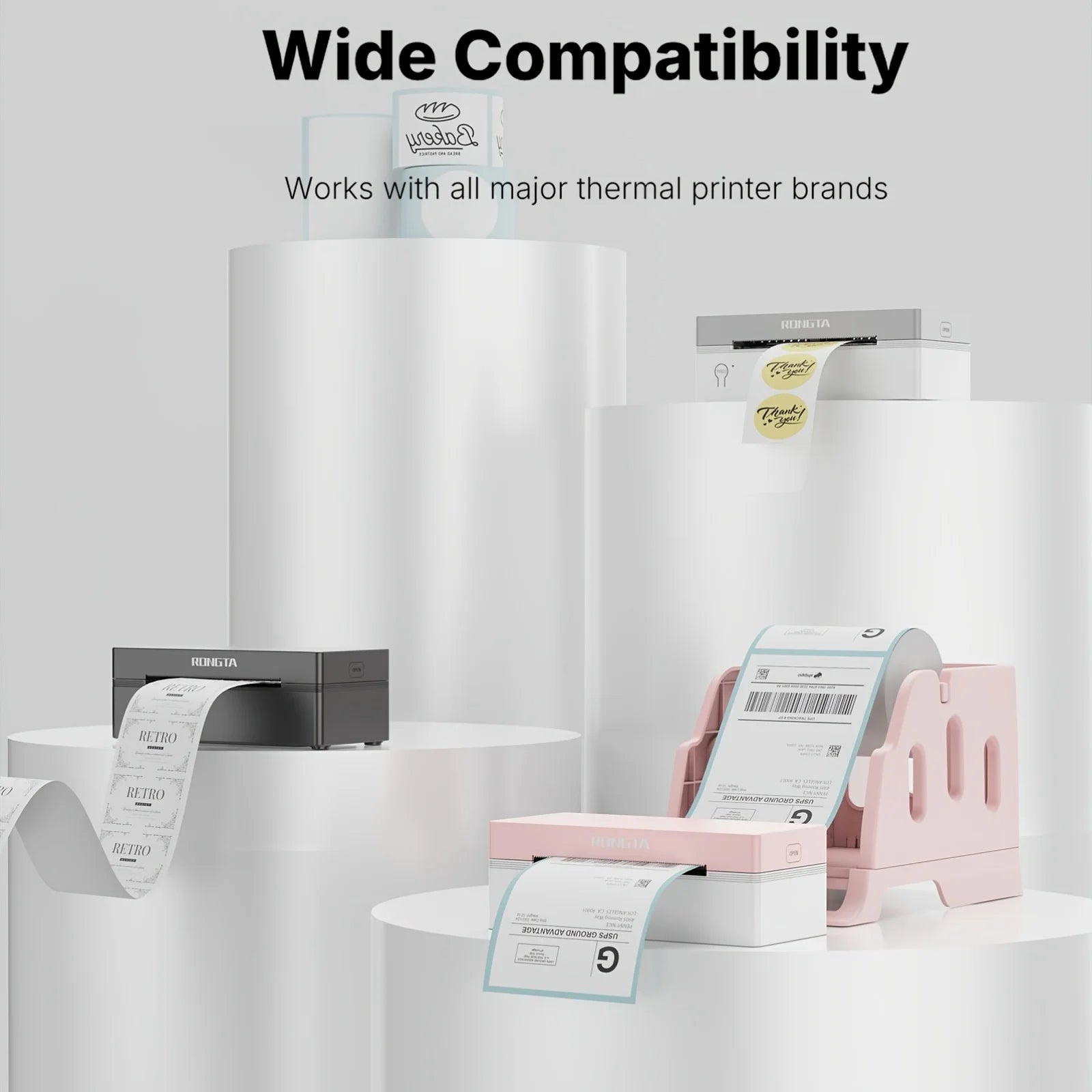 Strong Adhesive Easy Tear 4x6 Direct Thermal Shipping Labels 350/500 Pcs Fit All Thermal Printers Online Seller Logistics