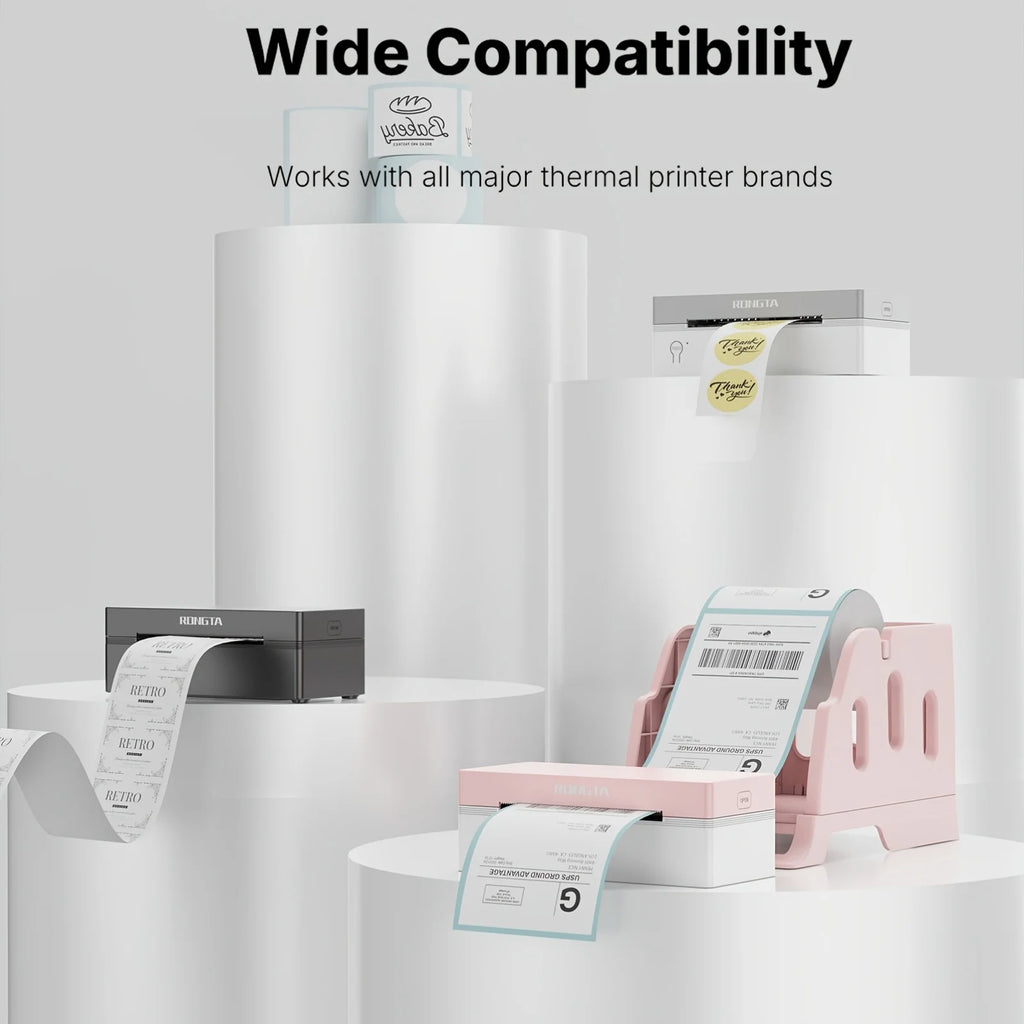 Strong Adhesive Easy Tear 4x6 Direct Thermal Shipping Labels 350/500 Pcs Fit All Thermal Printers Online Seller Logistics