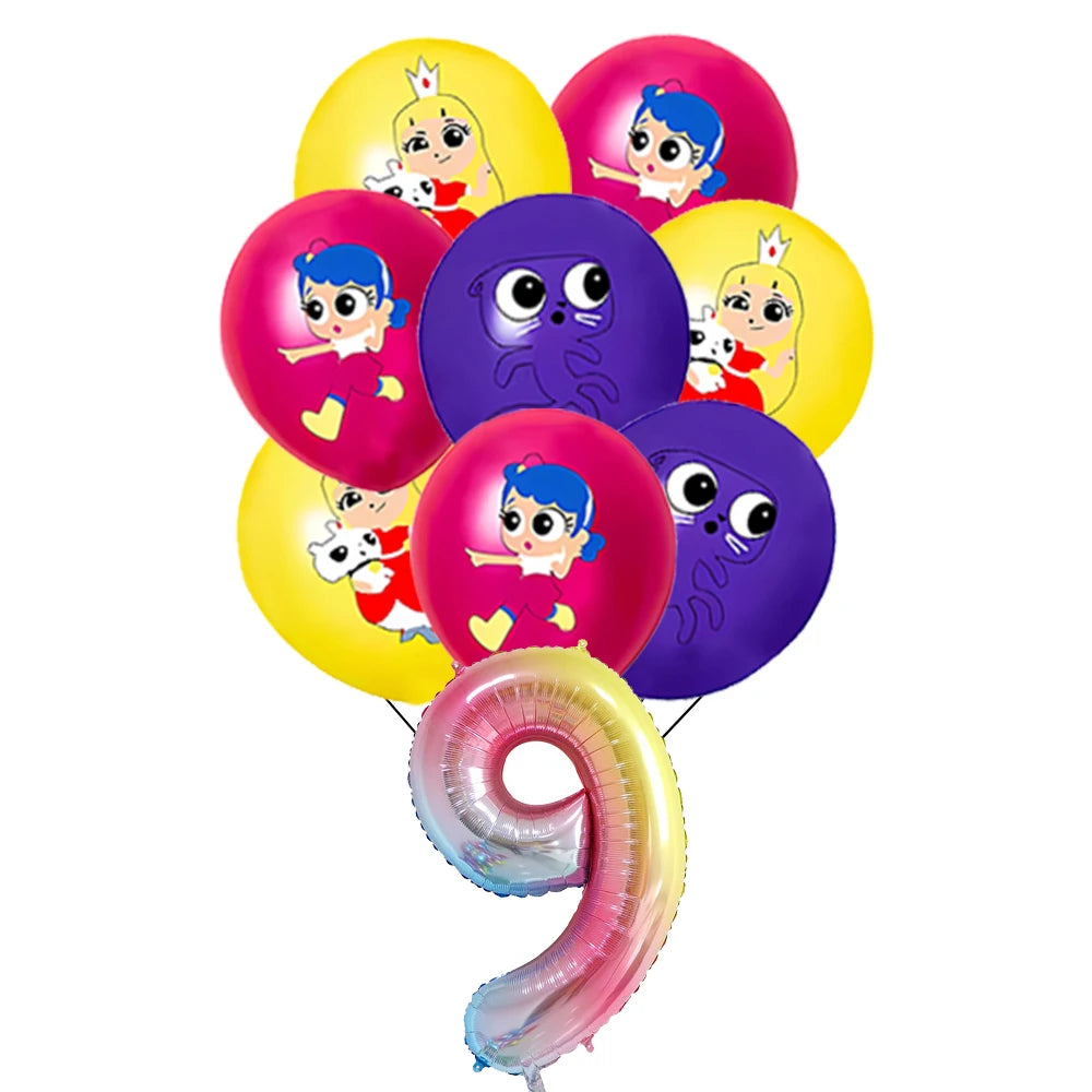 True Rainbow Kingdoms Birthday Party Decoration Disposable Tableware Balloons Paper Plate Napkins kids Baby Shower Supplies