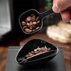 Coffee Bean Dosing Cup and Spoon Set, Ceramic Dosing Vessel Measuring Tray Kit for Coffee or Tea,  Espresso Accessories