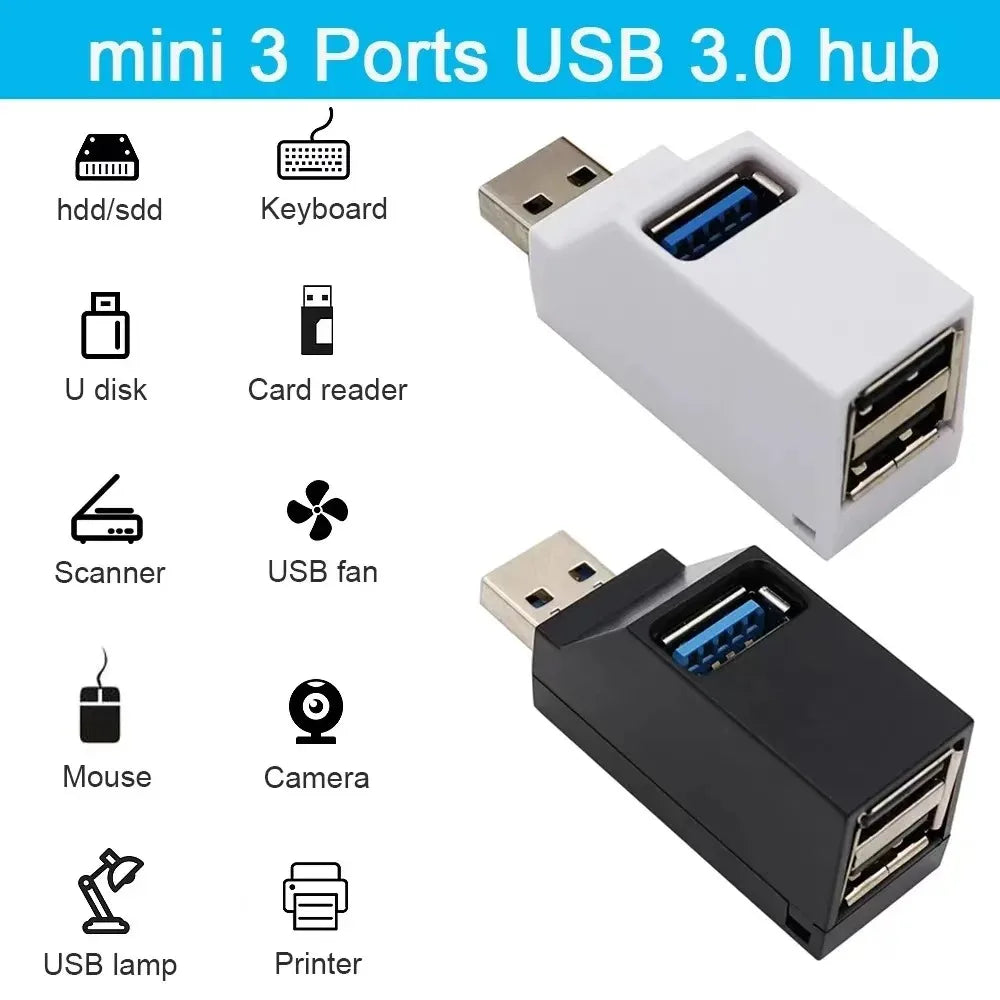 USB 3.0 Extender Car Splitter Multi Port USB Hubs 2.0 Laptop Office Multi Function Reading Usb Disk Charging Adapter