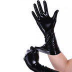 Latex Hooded Mask rubber Bondagi Restraints latex Gloves seamless latex men  Catsuit Fetish latex gloves rubber male