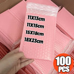 1/100Pcs Pink Poly Bubble Mailers Padded Envelopes Self Seal Padded Envelopes Gift Bags Black Packaging Envelope Bags For Book