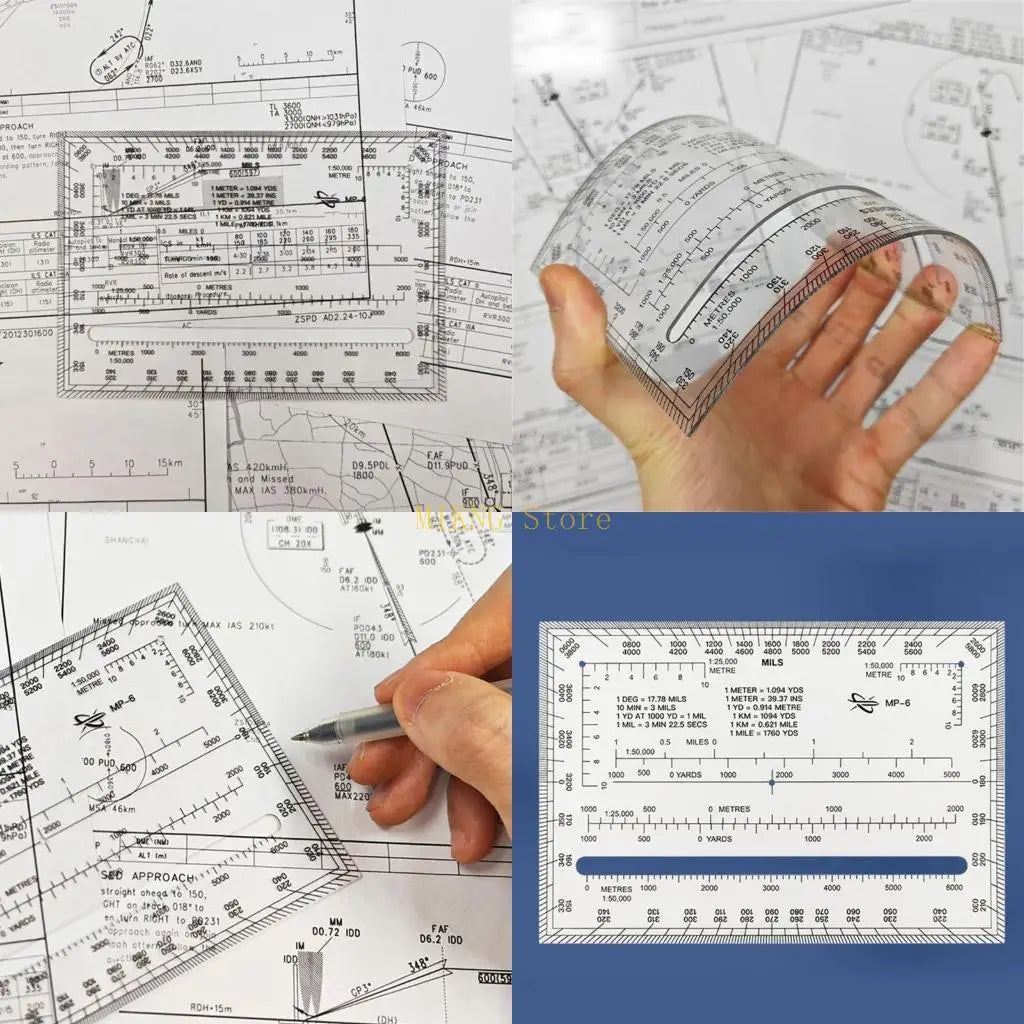 Flexible Map Scale Protractor Clear Coordinate Scale Map 1:25000 Best Sale