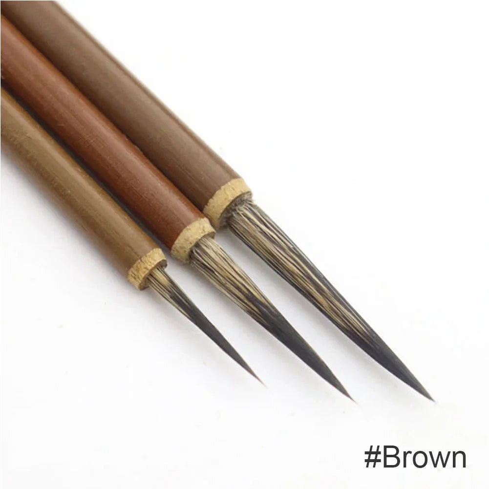3/4Pcs Wolves Hair Brush Chinese Calligraphy Pen Hook Line Paint Brush Chinese Calligraphy Brush Art Oil Painting Drawing Brush
