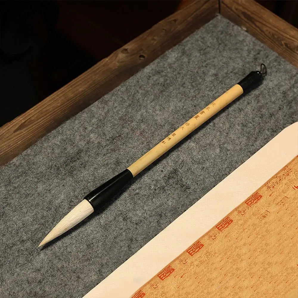 Traditional Chinese Calligraphy Brush Goat's Hair Oil Watercolor Scriptures Writing Brush Wood High-end Art Paint Brush