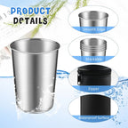 30ml/170ml Stainless Steel Cups Mini Set Outdoor Practical Travel Whiskey Glass Portable Drinkware Kitchen Dining Bar Home Party