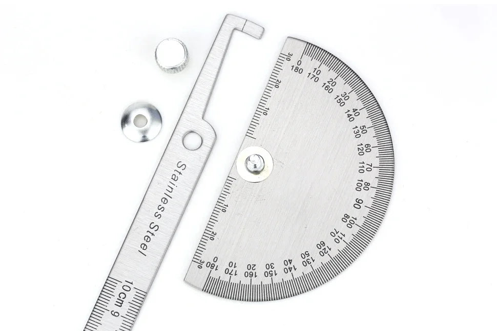 Goniometer Stainless Steel Protractor Metal Ruler Multi Angle Measuring Ruler Carpentry Tool Angle Meter Angle Finder Goniometro