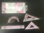4Pcs/Set Anime Ruler Drawing Measurement Geometry Triangle Ruler Set gifts