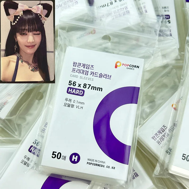 50-500Pcs Premium HD Transparent Kpop Idol Card Protective Sleeve Album Photo Waterproof Protector Game Card Holder