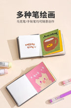 3pcs/set Colorful Mini Drawing Books Square Watercolor Sketchbook Thick Paper Drawing Books Study Art Art Supplies