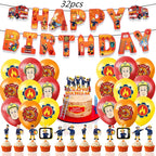 108*180cm Fireman Sam Party Supplies Disposable Tablecloth Firefighter Plastic Table Cover Fire Truck Birthday Decoration