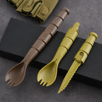 Mini EDC Tactical Tableware, Multi-functional Tools, Forks, Spoons, Knives, Combination, For Camping, Hiking, Outdoor, Halloween