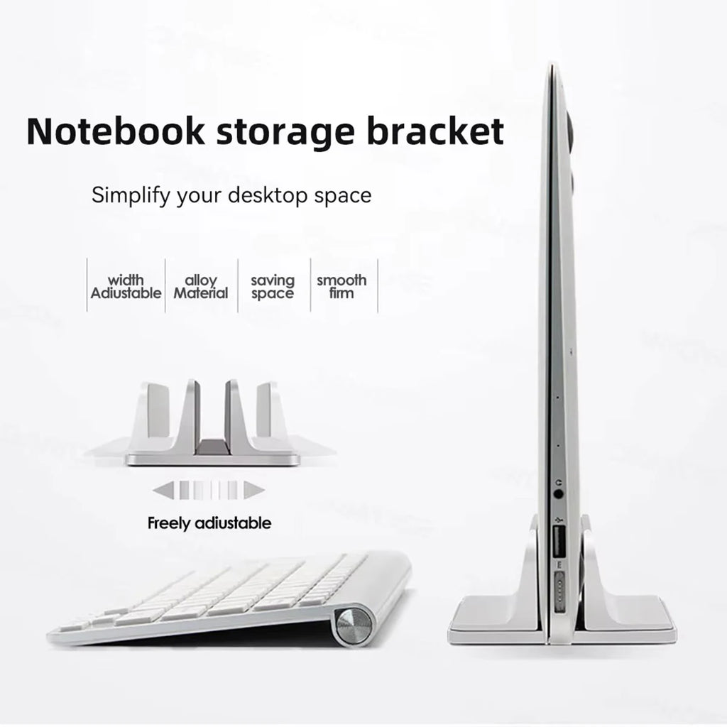 Vertical Laptop Stand Holder Foldable Aluminum Notebook Stand Laptop Tablet Stand Support For Macbook Air Pro PC 13-17 inch