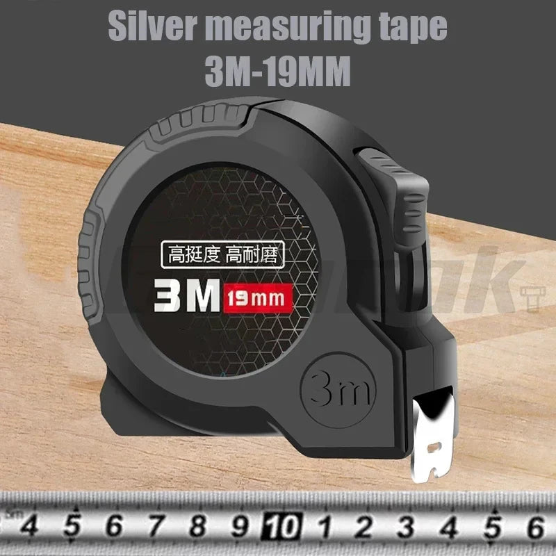 3/5/10M Metric Measuring Tape Self Locking Fluorescent Steel Tape Measure High Precision Wear-resistant Ruler Measuring Tools