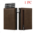 Rfid Credit Card Holder Money Bag Luxury Carbon Fiber Id Bank Cardholder Coin Purse Minimalist Wallet for Men Carteira Masculina