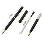 Mini Rotating Pocket-size Ballpoint Pen Metal Material 0.7mm Black Blue Ink Refill Ballpen Office School Supplies Stationery