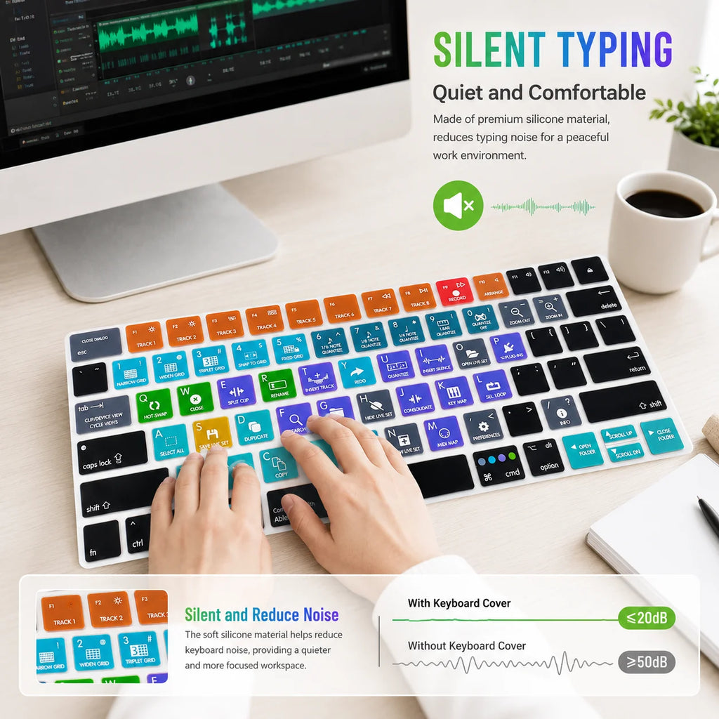 Ableton Live Avid Pro Tools Final Cut Pro X PS Hotkey Functional Keyboard Cover US Layout for Magic Keyboard A1644 MLA22B/A