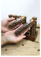 Coffee Beans Storage Container Tube Display Rack Tea Bottle Glass Single Dose Espresso Accessory Coffeware Set Barista Tool Gift