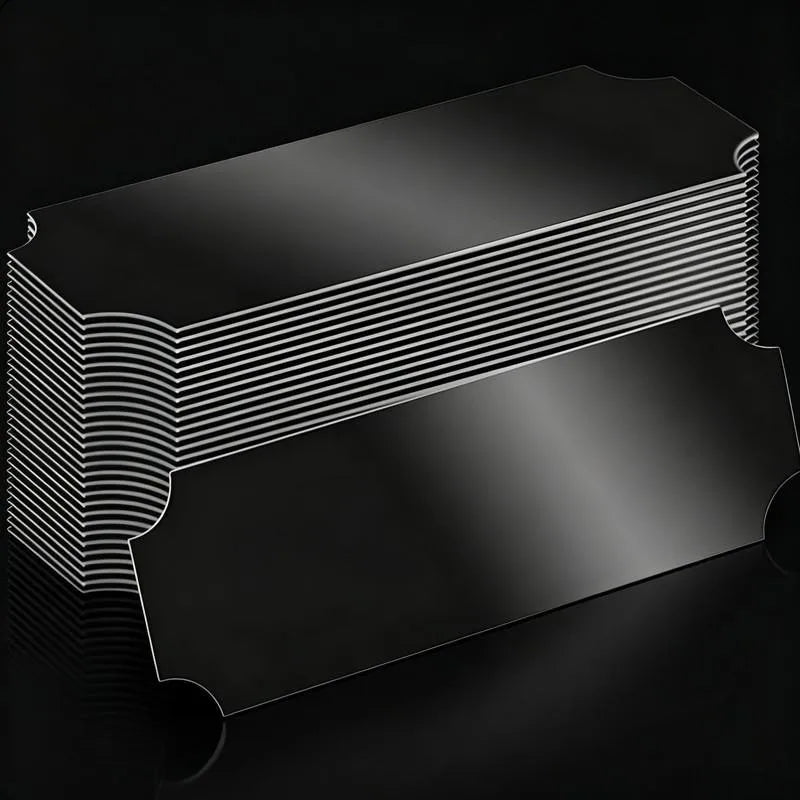 24 pcs Blank Name Badges, Black Finish Surface, suitable for Office Desk Labeling, Self-Adhesive Backing