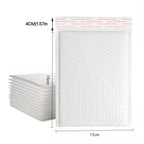 10pcs Composite Pearlescent Film Bubble Bag White Garment Packaging Express Bag Thickened Envelope Foam Waterproof Bubble Bag