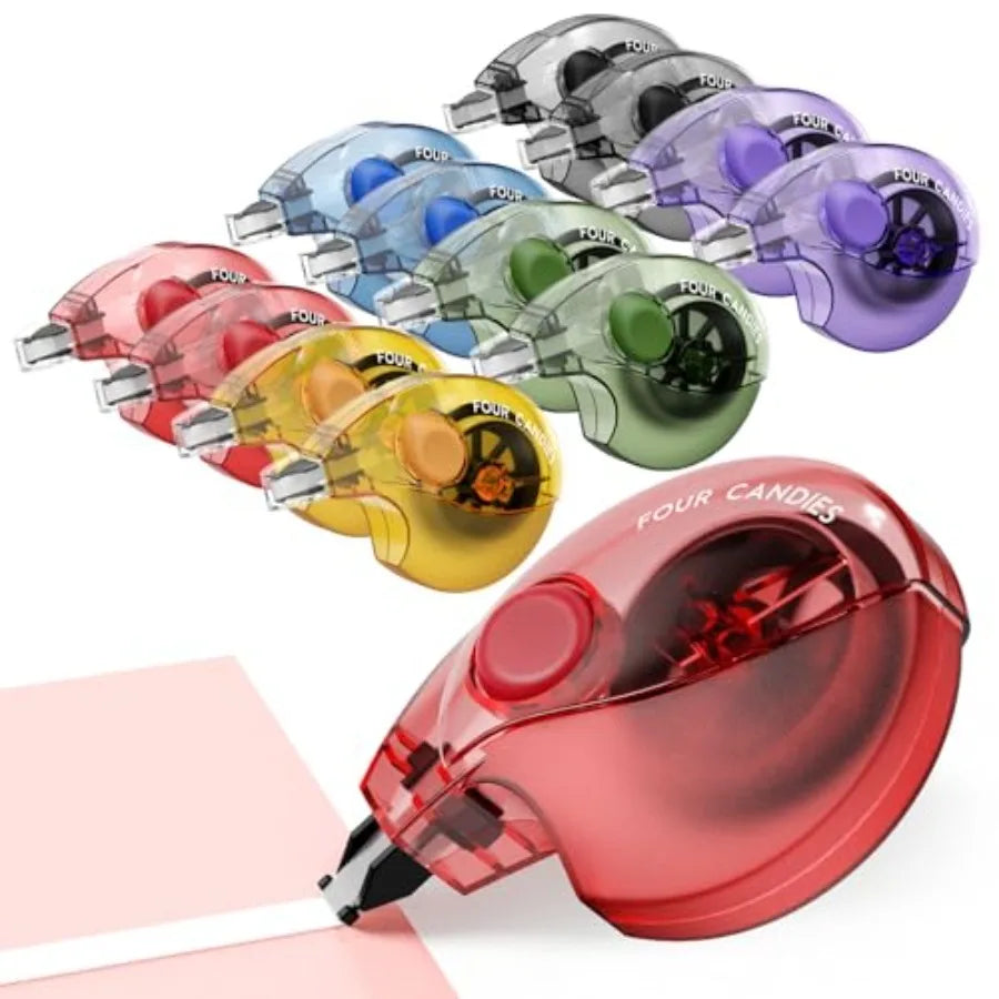 Silent Correction Tape, White Correction Tape Pack, 26.2ft, Ergonomic Easy-to-Use Applicator, Fast Clean Instant Corrections, S