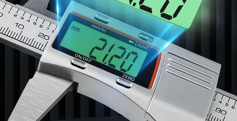 150mm Backlit Digital Caliper Stainless Steel Metal Calipers 6inch LCD Display Electronic Vernier Caliper Measuring Tool Gauge