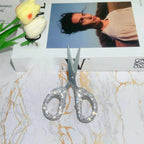 Bling Diamond Stainless Steel Shears Paper Cuttings knife Office Stationery Home Tailor Scissors Kitchen Cutter Cutting Tool