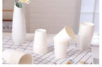 50/100PCS 210/250ml Pure White Paper Cups Disposable Coffee Tea Milk Cup Party Drinking Accessories Camping Party Supplies