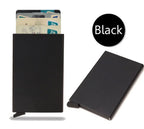 Rfid Metal Credit Card Holder Luxury Men Minimalist Wallet Cardholder Case Bag Business Supplies Card Storage Box Organizer Mini