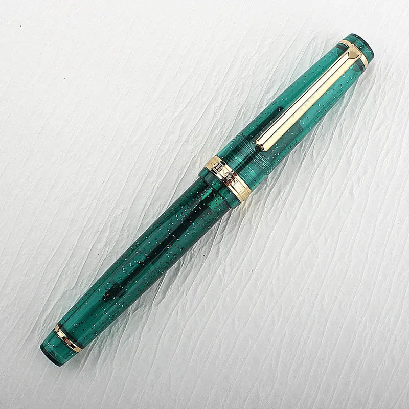 Jinhao 82 Fountain Pen Acrylic EF/F/M/Bent Nib Golden Trim with Converter Writing Pen