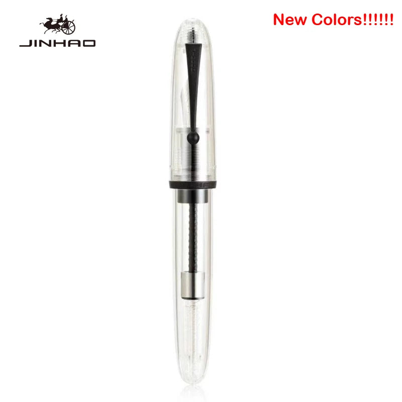 Jinhao 9019 Fountain Pen Transparent Color EF/F/M Nib Ink Student School Stationery Business Office Supplies Pens for Writing