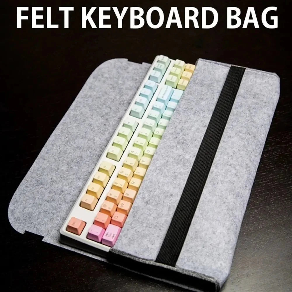 Portable 60/ 87/104 Keys Keyboard Bag Keyboard Pack Felt Bag Mechanical Keyboard Carrying Case Storage Bag Peripheral Bag